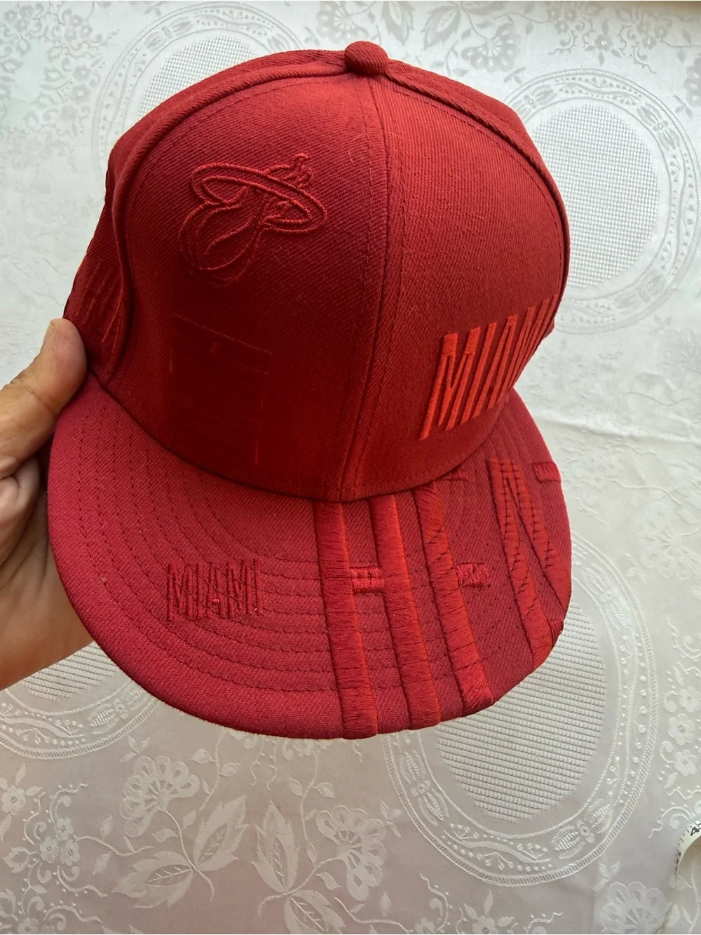 Miami Heat NBA 9Fifty New Era Miami Red Snapback Hat Cap Embroidered OSFM